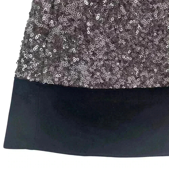 Topshop Silver Sequin Flare Mini Skater  Skirt, US 6 Party, New Year’s Glittery - Picture 9 of 16